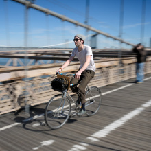 in bici sul ponte